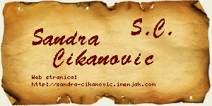Sandra Čikanović vizit kartica